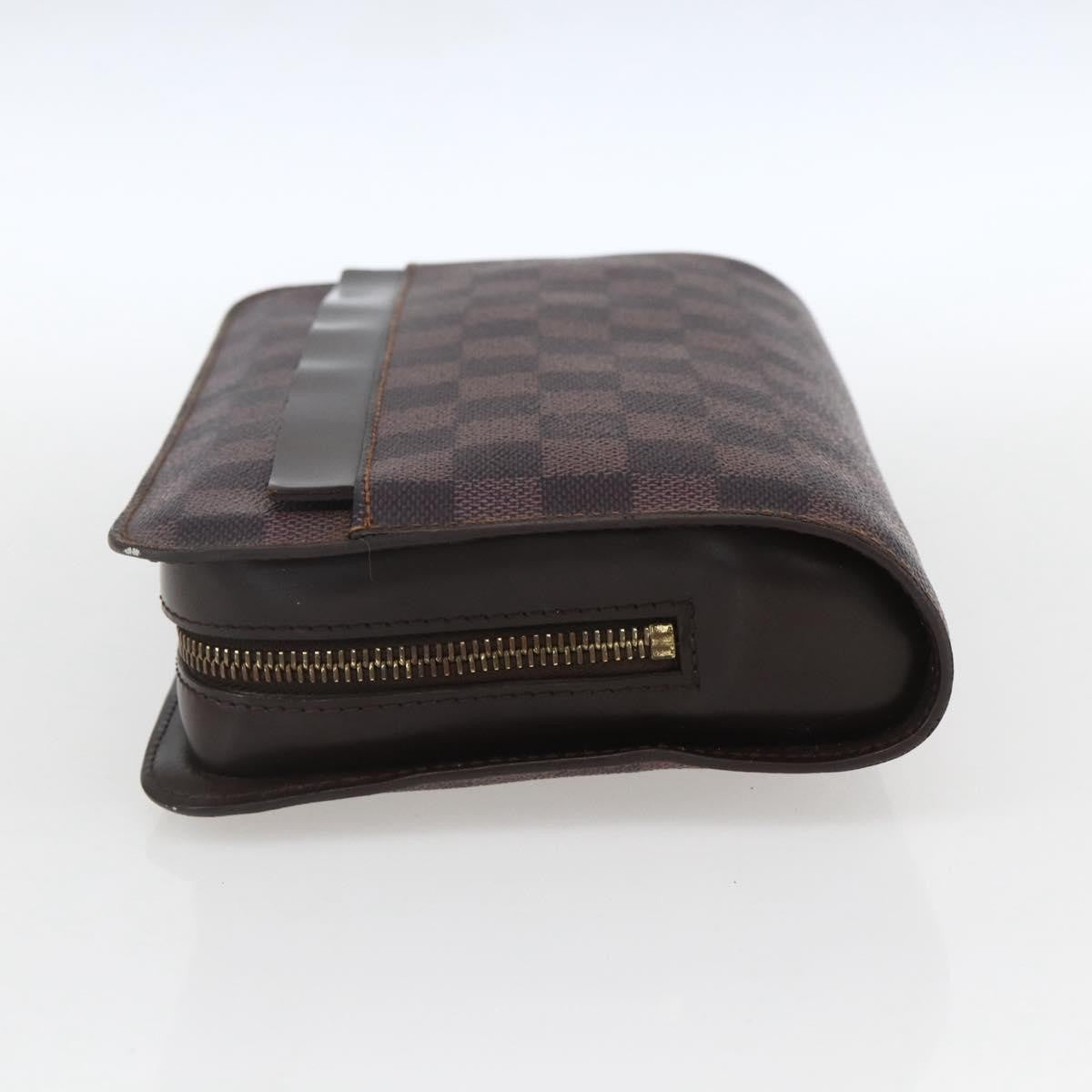 Louis Vuitton Pochette Saint Louis Damier Brown Canvas Clutche & Pouche Bag (Authentic Pre-Loved)