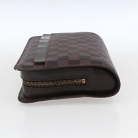 Louis Vuitton Pochette Saint Louis Damier Brown Canvas Clutche & Pouche Bag (Authentic Pre-Loved)