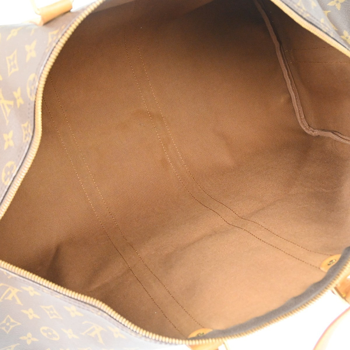 Louis Vuitton Keepall Bandouliere Bag Monogram Canvas Brown Canvas Travel Bag Bag (Authentic Pre-Loved)