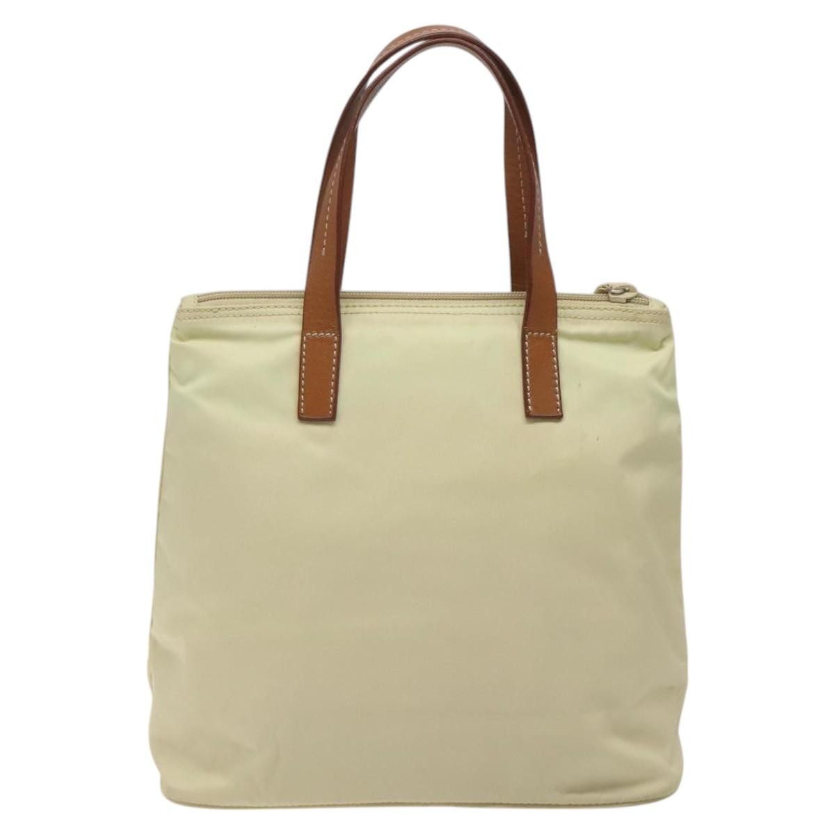 Prada Vintage Tote Tessuto White Nylon Tote Bag Bag (Authentic Pre-Loved)