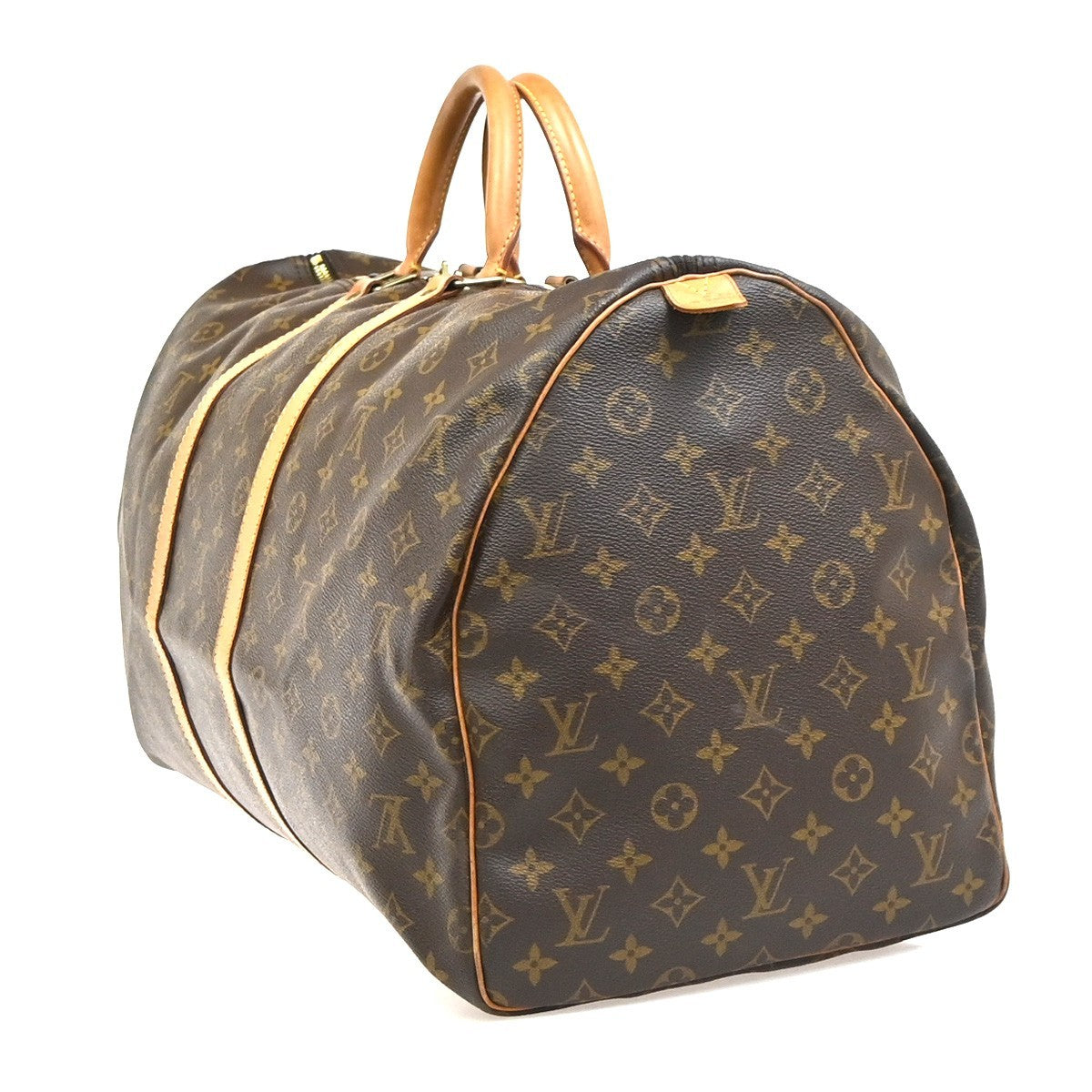 Louis Vuitton Keepall Bag Monogram Canvas Brown Canvas Travel Bag Bag (Authentic Pre-Loved)