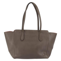 Gucci Swing Tote Leather Gray Leather Tote Bag Bag (Pre-Loved)