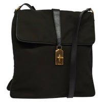 Prada Vintage Flap Messenger Bag Tessuto Khaki Nylon Shoulder Bag Bag (Authentic Pre-Loved)