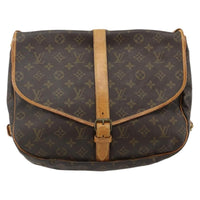 Louis Vuitton Saumur Handbag Monogram Canvas Brown Canvas Shoulder Bag Bag (Authentic Pre-Loved)