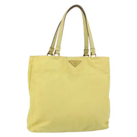 Prada Vintage Tote Nylon Yellow Nylon Tote Bag Bag (Authentic Pre-Loved)