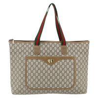 Gucci Gg Supreme Tote Bag Canvas Beige Canvas Tote Bag Bag (Authentic Pre-Loved)