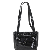 Chanel Chanel Vintage Flap Shoulder Bag Patent Leather Black Patent_Leather Shoulder Bag Bag (Authentic Pre-Loved)