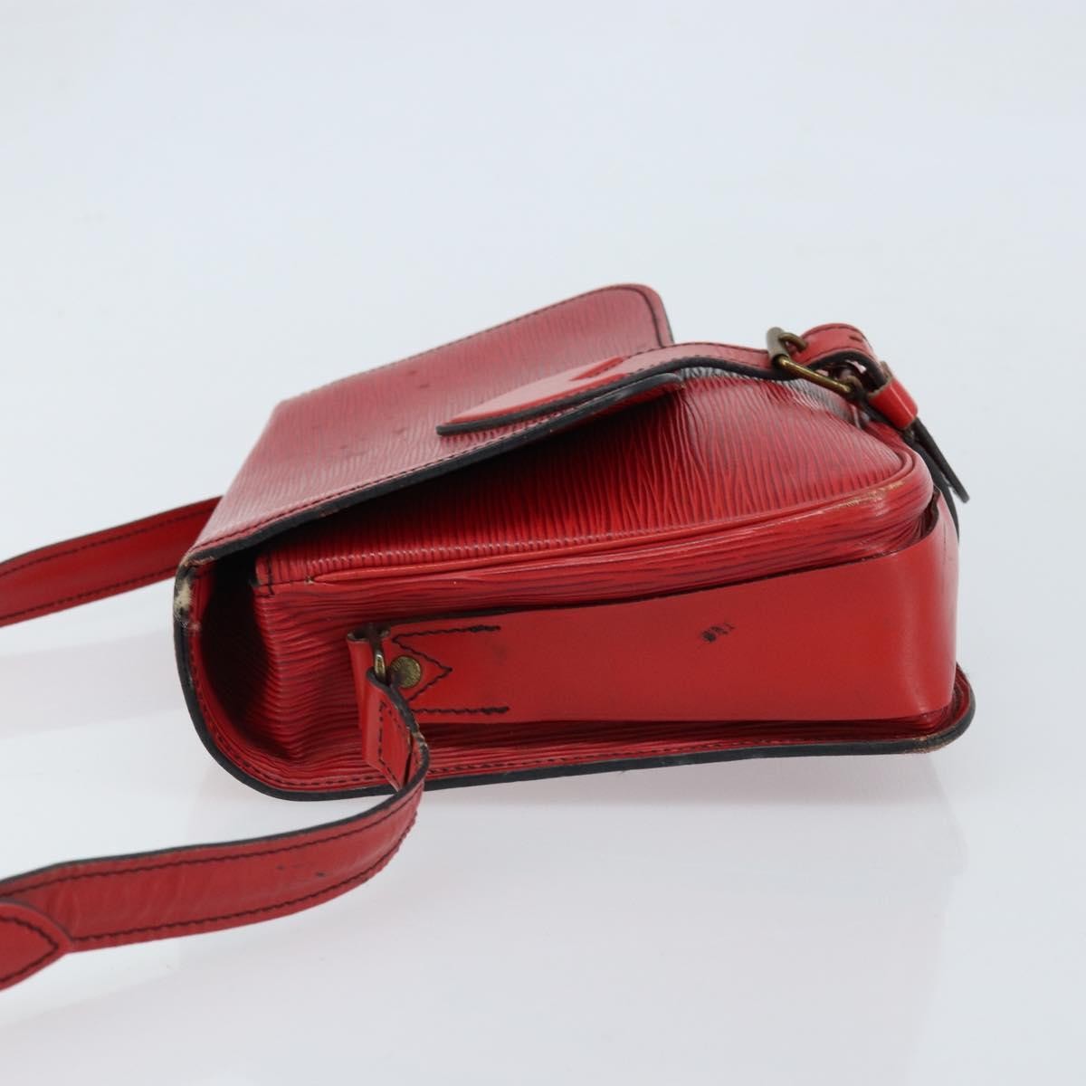 Louis Vuitton Cartouchiere Handbag Epi Leather Red Leather Shoulder Bag Bag (Pre-Loved)