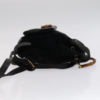 Gucci Gucci Bamboo Backpack Daim Black Suede Backpack Bag (Authentic Pre-Loved)