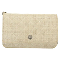 Chanel Wallet On Chain Tweed White Tweed Shoulder Bag Bag (Pre-Loved)