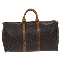 Louis Vuitton Keepall Bag Monogram Canvas Brown Canvas Travel Bag Bag (Authentic Pre-Loved)