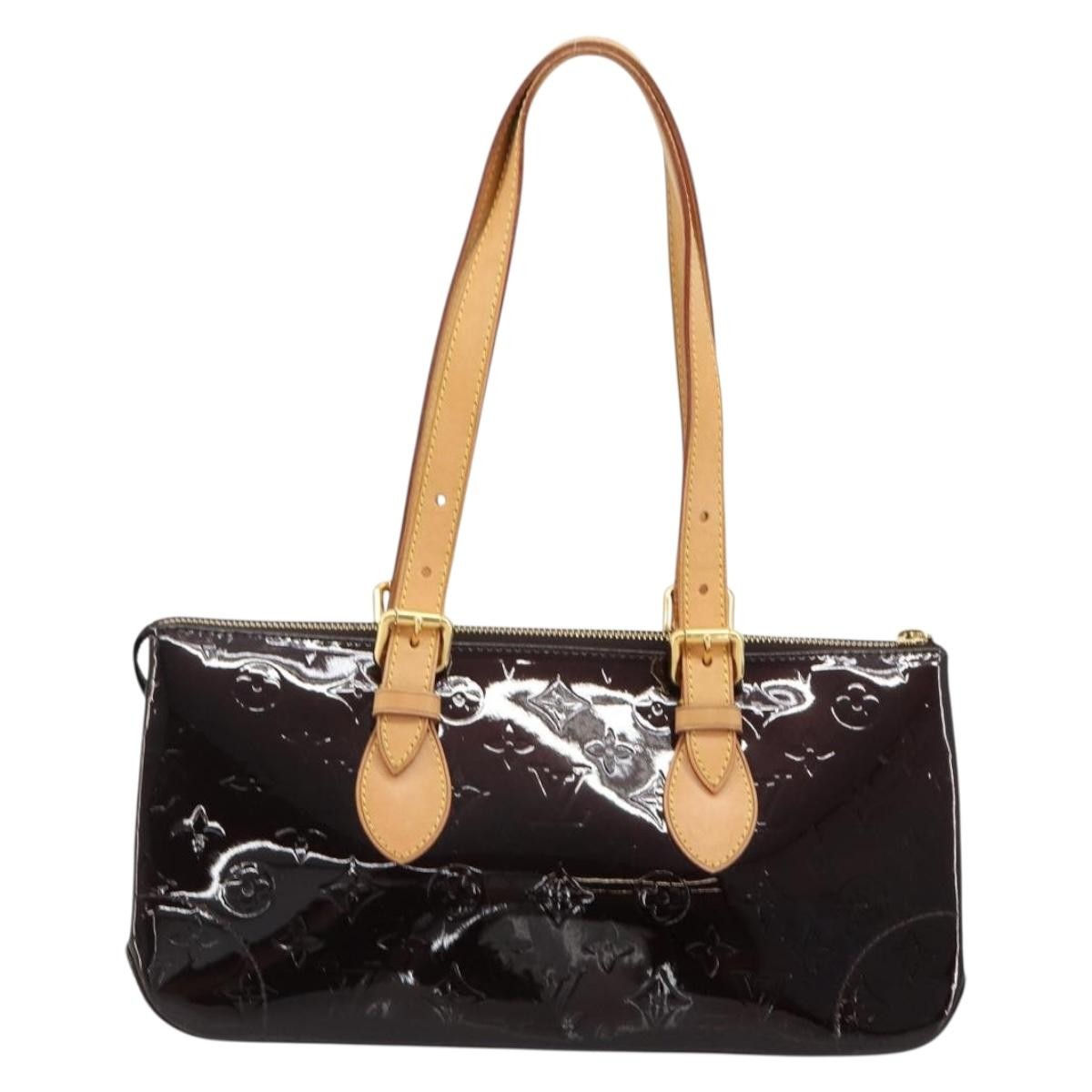 Louis Vuitton Rosewood Avenue Handbag Monogram Vernis Purple Patent_Leather Handbag (Pre-Loved)