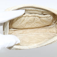 Chanel Deauville Curvy Cosmetic Pouch Tweed Gold Tweed Clutche & Pouche Bag (Authentic Pre-Loved)