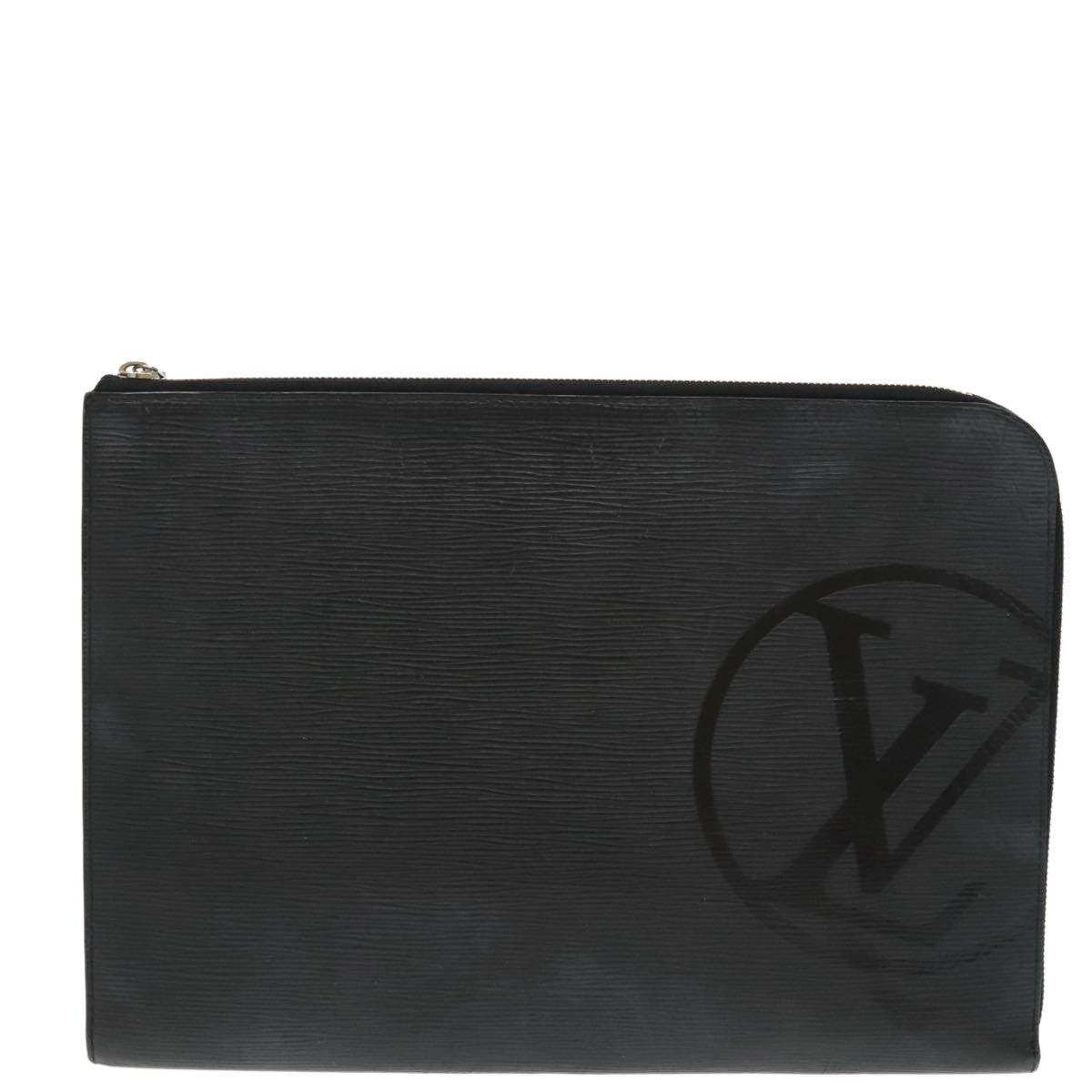 Louis Vuitton Pochette Jour Initials Epi Leather Black Leather Clutche & Pouche Bag (Pre-Loved)