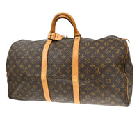 Louis Vuitton Keepall Bag Monogram Canvas Brown Canvas Travel Bag Bag (Authentic Pre-Loved)
