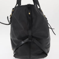 Burberry Vintage Tote Leather Black Leather Tote Bag Bag (Authentic Pre-Loved)