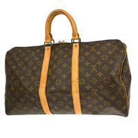 Louis Vuitton Keepall Bag Monogram Canvas Brown Canvas Travel Bag Bag (Authentic Pre-Loved)