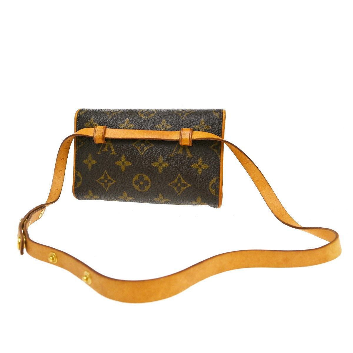 Louis Vuitton Florentine Waist Bag Monogram Canvas Brown Canvas Clutche & Pouche Bag (Authentic Pre-Loved)