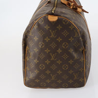 Louis Vuitton Keepall Bag Monogram Canvas Brown Canvas Travel Bag Bag (Authentic Pre-Loved)
