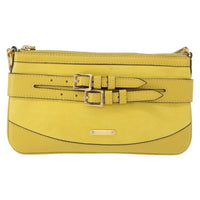 Burberry Vintage Shoulder Bag Leather Yellow Leather Shoulder Bag Bag (Authentic Pre-Loved)