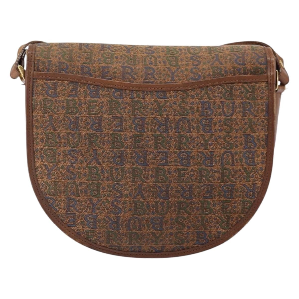 Burberry Flap Shoulder Bag Canvas Brown Canvas Shoulder Bag Bag (Pre-Loved)