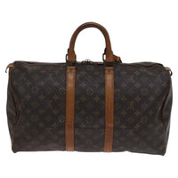 Louis Vuitton Keepall Bag Monogram Canvas Brown Canvas Travel Bag Bag (Pre-Loved)