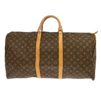 Louis Vuitton Keepall Bag Monogram Canvas Brown Canvas Travel Bag Bag (Pre-Loved)