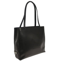 Prada Vintage Tote Leather Black Leather Tote Bag Bag (Pre-Loved)