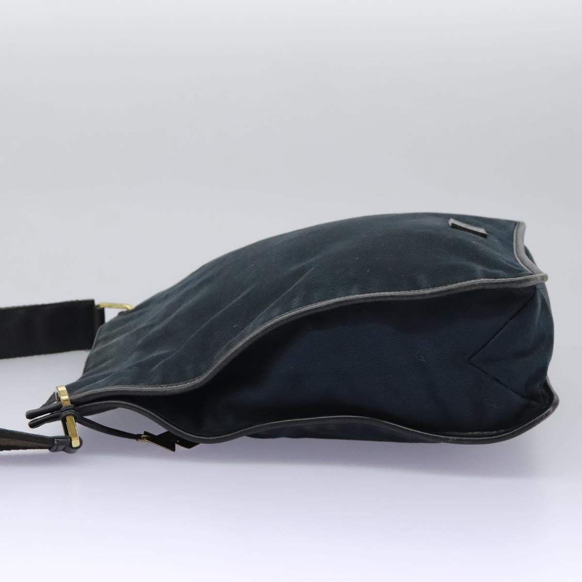 Gucci Sherry Line Shoulder Bag Canvas Black Canvas Shoulder Bag Bag (Authentic Pre-Loved)