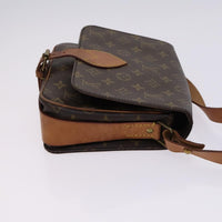 Louis Vuitton Cartouchiere Handbag Monogram Canvas Brown Canvas Shoulder Bag Bag (Authentic Pre-Loved)