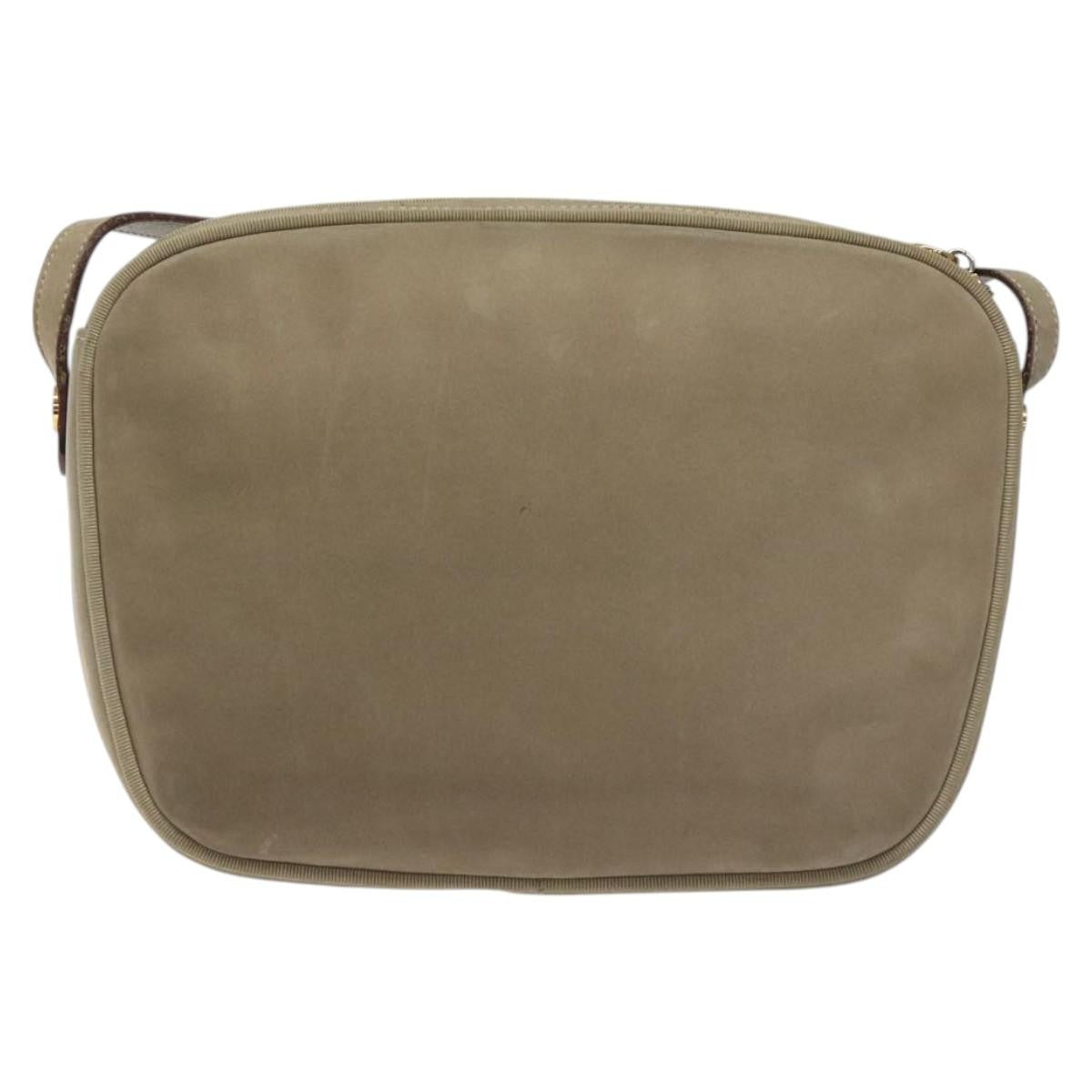 Salvatore Ferragamo Vara Bow Camera Shoulder Bag Suede Beige Suede Shoulder Bag Bag (Authentic Pre-Loved)