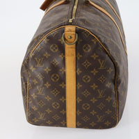 Louis Vuitton Keepall Bandouliere Bag Monogram Canvas Brown Canvas Travel Bag Bag (Pre-Loved)