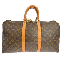 Louis Vuitton Louis Vuitton Keepall Bag Monogram Canvas Brown Canvas Travel Bag Bag (Pre-Loved)