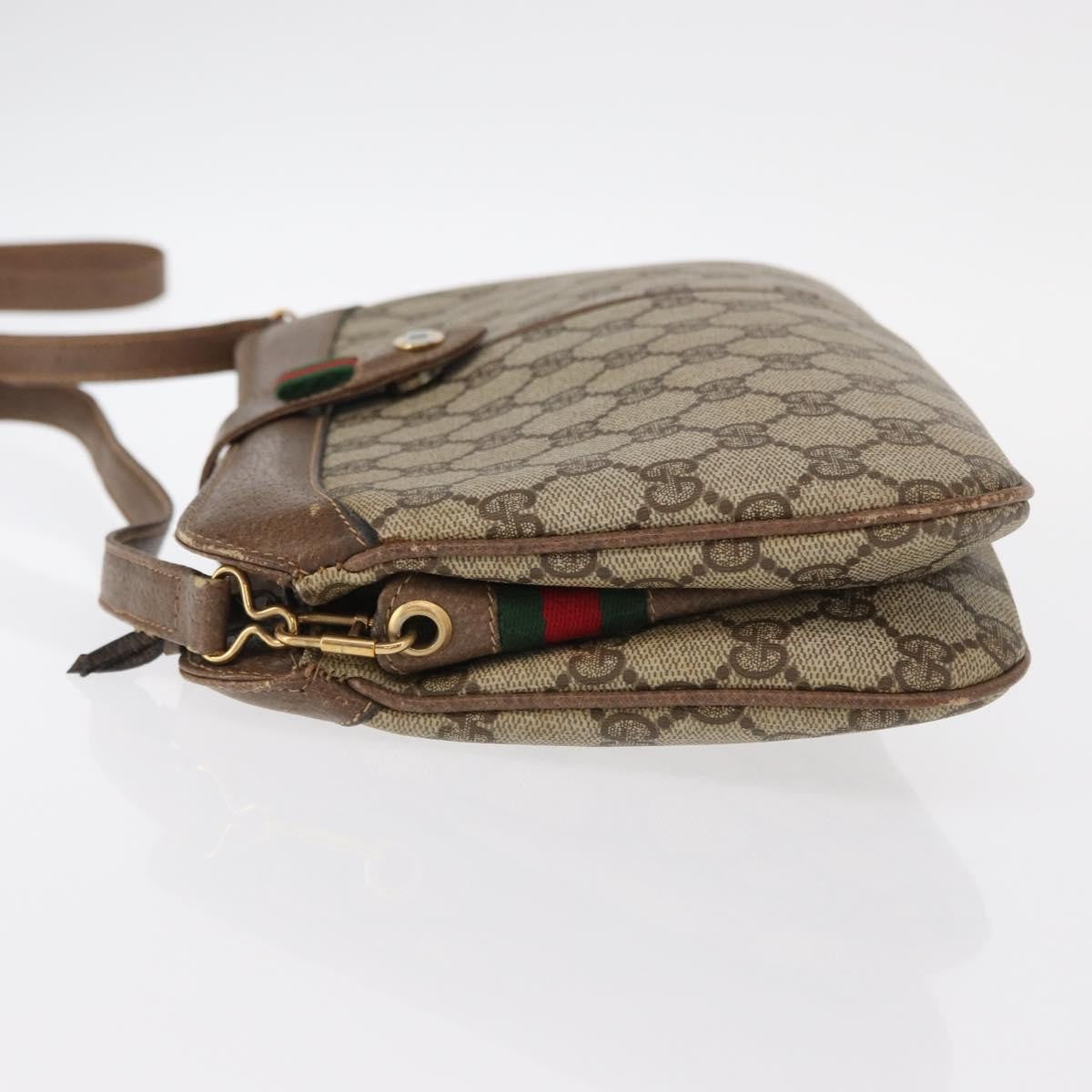 Gucci Vintage Shoulder Bag Gg Coated Canvas Beige Pvc Shoulder Bag Bag (Authentic Pre-Loved)