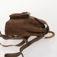 Gucci Gucci Bamboo Backpack Daim Brown Suede Backpack Bag (Authentic Pre-Loved)
