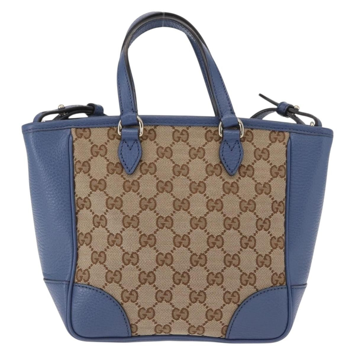 Gucci Bree Convertible Tote Gg Canvas With Leather Beige Canvas Tote Bag Bag (Authentic Pre-Loved)