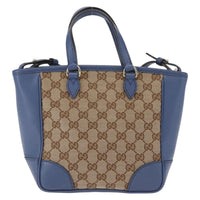 Gucci Bree Convertible Tote Gg Canvas With Leather Beige Canvas Tote Bag Bag (Authentic Pre-Loved)