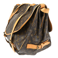 Louis Vuitton Louis Vuitton Saumur Handbag Monogram Canvas Brown Leather Shoulder Bag Bag (Pre-Loved)