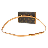 Louis Vuitton Florentine Waist Bag Monogram Canvas Brown Canvas Clutche & Pouche Bag (Authentic Pre-Loved)