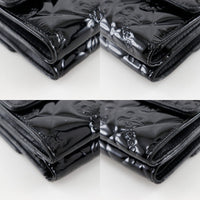 Chanel Bi-Fold Wallet Quilted Patent Black Patent_Leather Wallets Accessory (Authentic Pre-Loved)