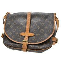 Louis Vuitton Louis Vuitton Saumur Handbag Monogram Canvas Brown Canvas Shoulder Bag Bag (Authentic Pre-Loved)