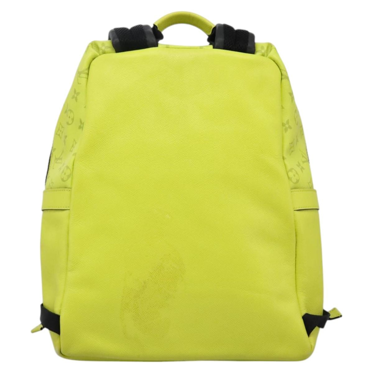Louis Vuitton Discovery Backpack Monogram Taigarama Yellow Leather Backpack Bag (Authentic Pre-Loved)