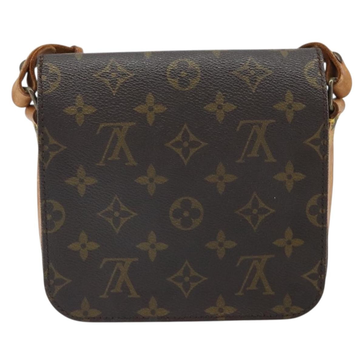 Louis Vuitton Cartouchiere Handbag Monogram Canvas Brown Canvas Shoulder Bag Bag (Authentic Pre-Loved)