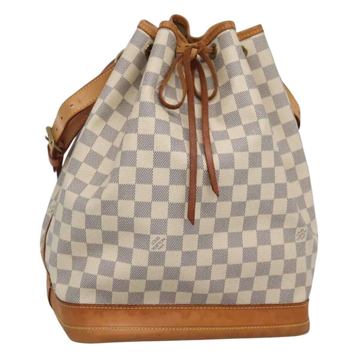 Louis Vuitton Noe Handbag Damier White Canvas Shoulder Bag Bag (Pre-Loved)