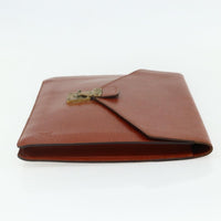 Louis Vuitton Porte-Documents Senateur Bag Epi Leather Brown Leather Clutche & Pouche Bag (Authentic Pre-Loved)