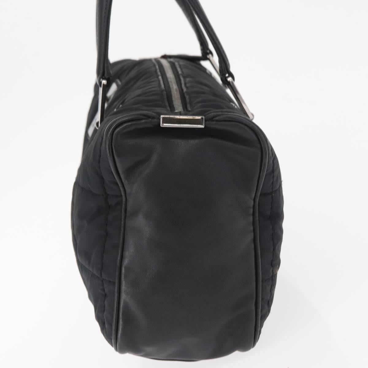 Chanel Square Stitch Boston Bag Quilted Nylon Black Nylon Travel Bag Bag (Authentic Pre-Loved)