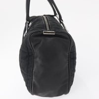 Chanel Square Stitch Boston Bag Quilted Nylon Black Nylon Travel Bag Bag (Authentic Pre-Loved)