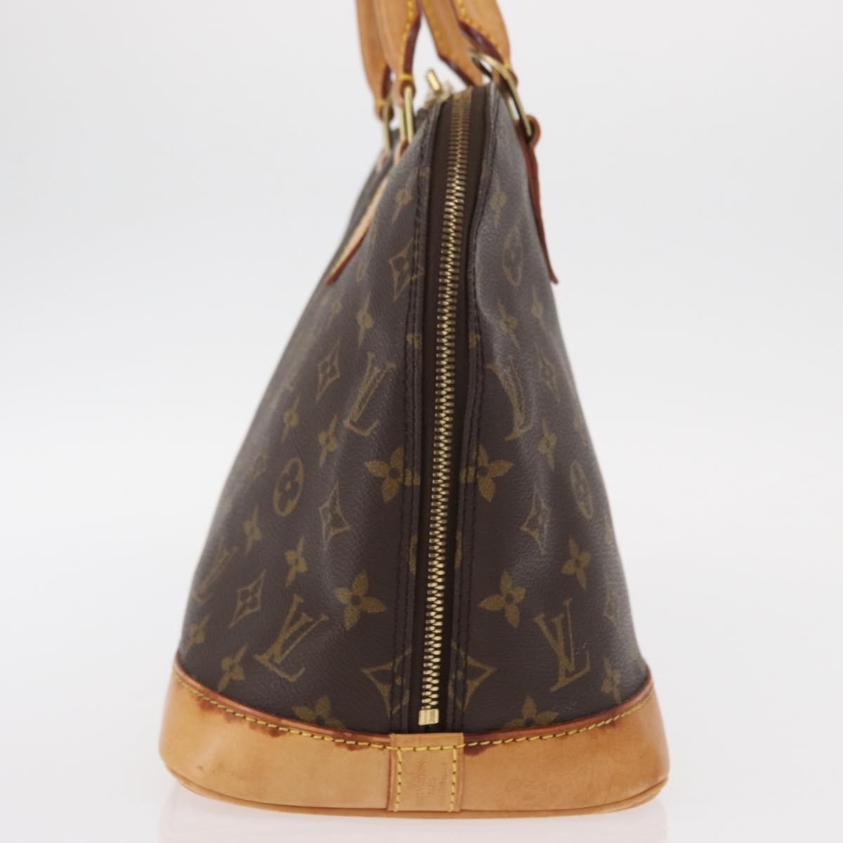 Louis Vuitton Alma Handbag Monogram Canvas Brown Canvas Handbag (Authentic Pre-Loved)