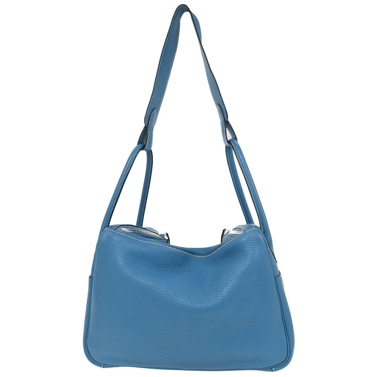 Hermes Lindy Bag Clemence Blue Leather Shoulder Bag Bag (Authentic Pre-Loved)