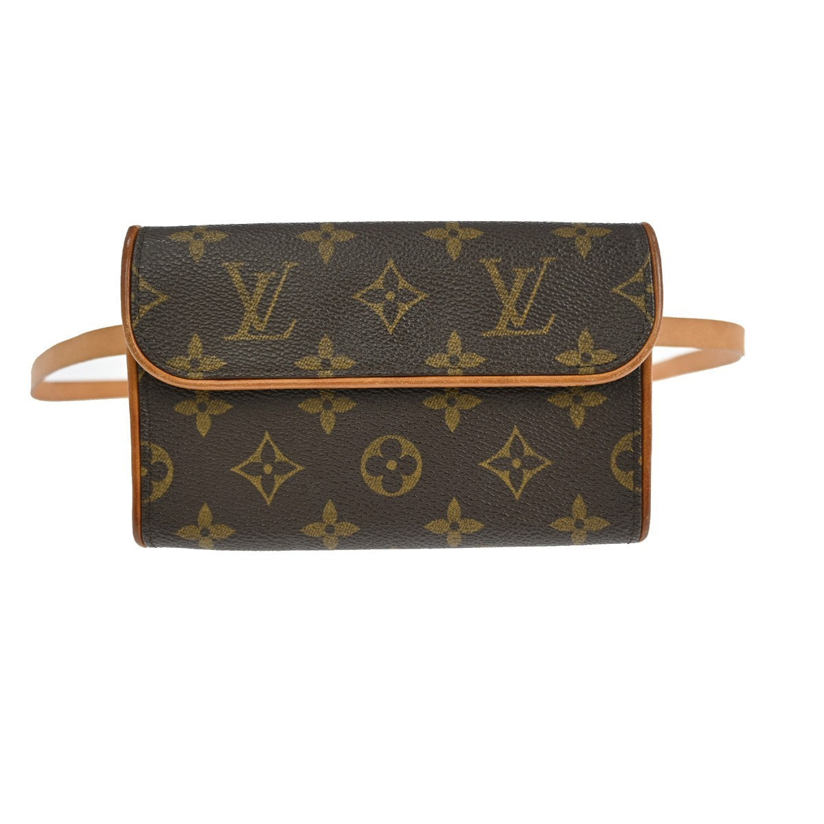 Louis Vuitton Florentine Waist Bag Monogram Canvas Brown Canvas Clutche & Pouche Bag (Authentic Pre-Loved)